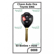 Chave Gaveta Toyota SW4 3 Botões + Hold Oca - 0008