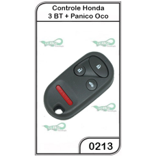 Capa do Controle Honda Accord, Civic e CRV (Antigo) Oca 3 Botões + Pânico - 0213