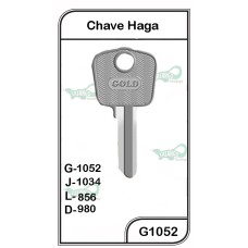 Chave Yale Haga G 1052 PACOTE COM 10 UNIDADES 