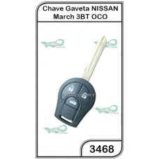 CHAVE GAVETA NISSAN  MARCH 3BT OCO -3468