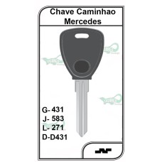 Chave Caminhão PVC Mercedes Bens G 431 - 431PVC - PACOTE COM 5 UNIDADES