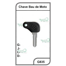 CHAVE BAU DE MOTO - 835PVC (5UN)