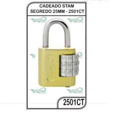 CADEADO STAM SEGREDO 25MM - 2501CT