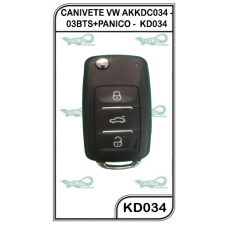 CANIVETE VW AKKDC034 - 03BTS+PANICO -  KD034