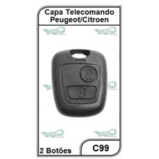 Capa Telecomando Peugeot/Citroen 2 Botões - C99