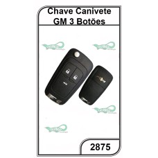 Canivete GM Cruze, Onix 03 Botões Completo - 2875