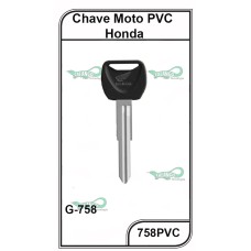 Chave Moto PVC Honda G 758 - 758PVC- PACOTE COM 5 UNIDADES