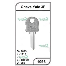 Chave Yale 3F G 1093 - PACOTE COM 10 UNIDADES 