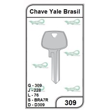 Chave Yale Brasil G 309 -PACOTE COM 10 UNIDADES 