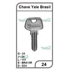 Chave Yale Brasil G 24 - PACOTE COM 10 UNIDADES 