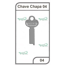 Chave Chapa G04 -  PACOTE COM 5 UNIDADES