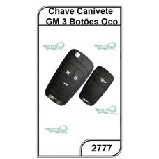 Canivete GM Cruze, Onix, Prisma, Cobalt 03 Botões Oco - 2777