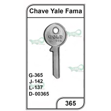 Chave Yale Fama G 365 - PACOTE COM 10 UNIDADES 