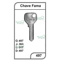 Chave Yale Fama G 497 - PACOTE COM 10 UNIDADES 