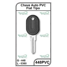 Chave Auto PVC Fiat Tipo G 448 - 448PVC -  PACOTE COM 5 UNIDADES 