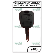 CHAVE GAVETA CITROEN PICASSO 2BT COMP. - 2408