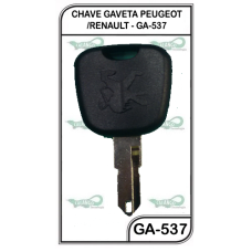 CHAVE GAVETA PEUGEOT/RENAULT - GA537
