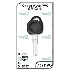 Chave Auto PVC GM Celta G 757 - 757PVC - PACOTE COM 5 UNIDADES