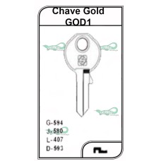 Chave Yale Gold G 594 - GOD1 - PACOTE COM 10 UNIDADES 