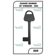 CHAVE GORJE 3F VIRGEM - 305 - PACOTE COM 5 UNIDADES