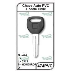 CHAVE AUTO PVC HONDA CIVIC - 474PVC 