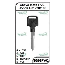 CHAVE MOTO PVC HONDA - 1056PVC (5U)