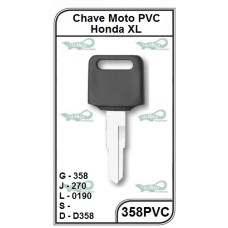 Chave Moto PVC Honda XL Esquerdo G 358 - 358PVC -  PACOTE COM 5 UNIDADES