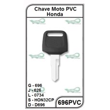 CHAVE MOTO PVC HONDA G 696 - 696PVC (5U)