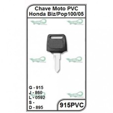 CHAVE MOTO PVC HONDA BIZ100/05 - 915PVC (5U)