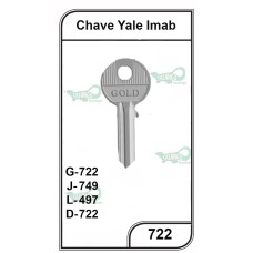 Chave Yale Imab G 722 - PACOTE COM 10 UNIDADES  