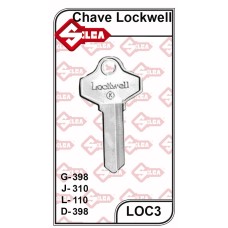 Chave Yale Lockwell G 398 - LOC3  - PACOTE COM 10 UNIDADES  