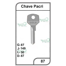 Chave Yale Pacri G 87 PACOTE COM 10 UNIDADES  