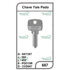 Chave Yale Pado G 687 - PACOTE COM 10 UNIDADES  