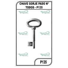 CHAVE GORJE PADO Nº TODOS - P135 (5U)
