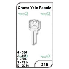 Chave Yale Papaiz G 386  - PACOTE COM 10 UNIDADES  