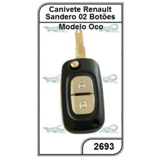 Canivete Oco Renault Sandero Novo 2 Botões - 2693