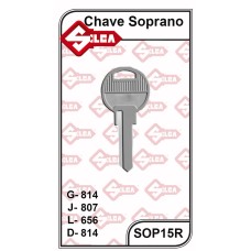 Chave Yale Soprano G 814 - SOP15R - PACOTE COM 10 UNIDADES  