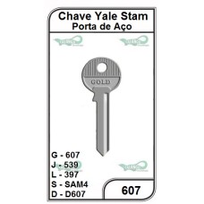 Chave Yale Stam Porta de Aço G 607   -PACOTE COM 5 UNIDADES  
