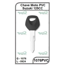Chave Moto PVC Suzuki 125 - G 1076 - 1076PVC- PACOTE COM 5 UNIDADES