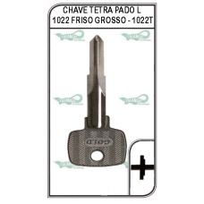 CHAVE TETRA PADO L 1022 FRISO GROSSO - 1022T - PACOTE COM 5 UNIDADES