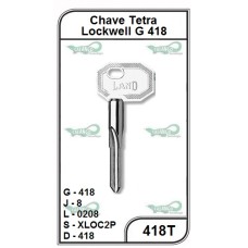 Chave Tetra Lockwell G 418 - 418T -PACOTE COM 5 UNIDADES