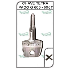 CHAVE TETRA PADO G 606 - 606T - PACOTE COM 5 UNIDADES