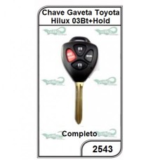 Chave Gaveta Toyota Hilux SW4 03 Botões + Hold - 2543