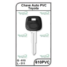 Chave Auto PVC Toyota G 610 - 610PVC - PACOTE COM 5 UNIDADES