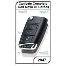 Canivete VW Golf Novo 2015 03 Botões Completo - 2847