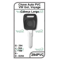 Chave Auto PVC VW Gol/Voyage G 294 - 294PVC - PACOTE COM 5 UNIDADES
