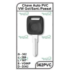 Chave Auto PVC VW Gol/Santana Friso Fino G 362 - 362PVC - PACOTE COM 5 UNIDADES