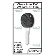 CHAVE AUTO PVC VW GOL/LOG - 468PVC (5U)
