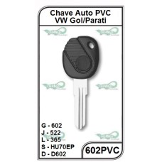 Chave Auto PVC VW Gol/Parati G 602 - 602PVC - PACOTE COM 5 UNIDADES