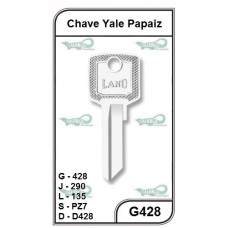 Chave Yale Papaiz G 428 -PACOTE COM 10 UNIDADES  